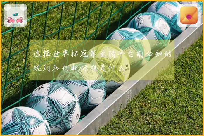 选择世界杯冠军竞猜平台前必知的规则和判断标准是什么