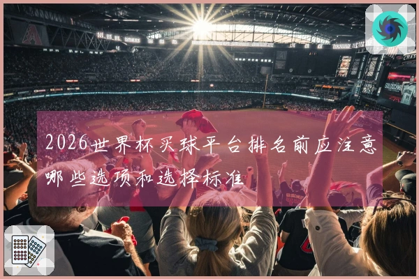 2026世界杯买球平台排名前应注意哪些选项和选择标准